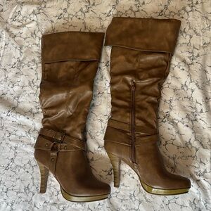 Rampage Calf Length Boot With High Heel